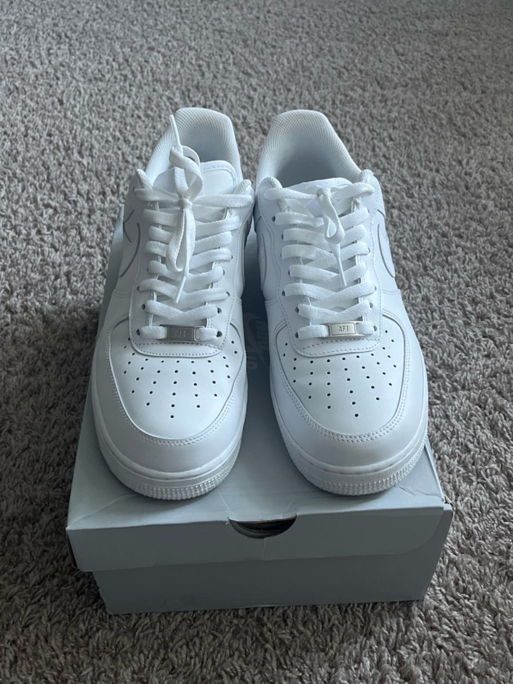 Nike Men's White Air Force 1’s Sneakers